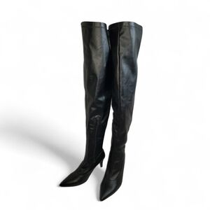 UNISEX Sleek Black Over the Knee Boots